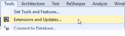 Tools | Extensions And Updates