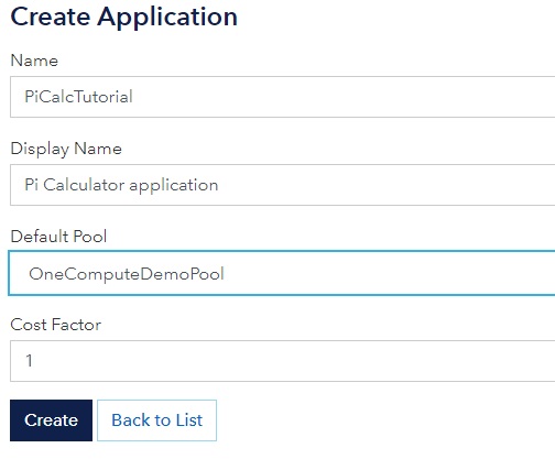 Create Application Form